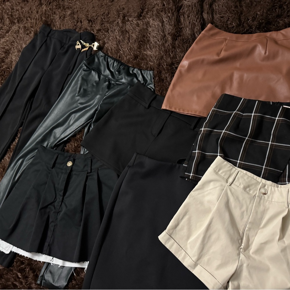 Francesca's Collections and Urban Mini Skirt Assortment - Black, Brown, Beige
